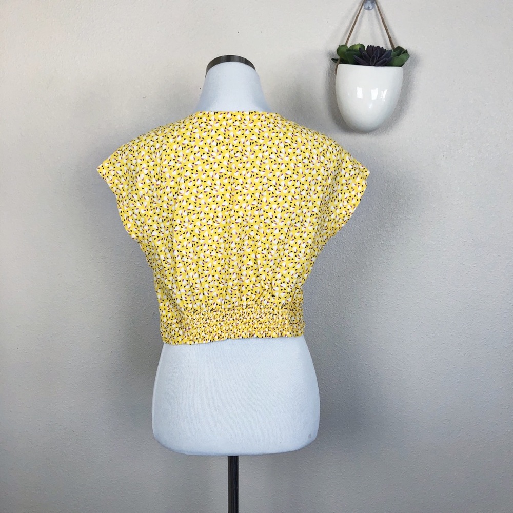✖️SOLD✖️•FREE PEOPLE• Havana Honey Linen Crop Top - Picture 3 of 8